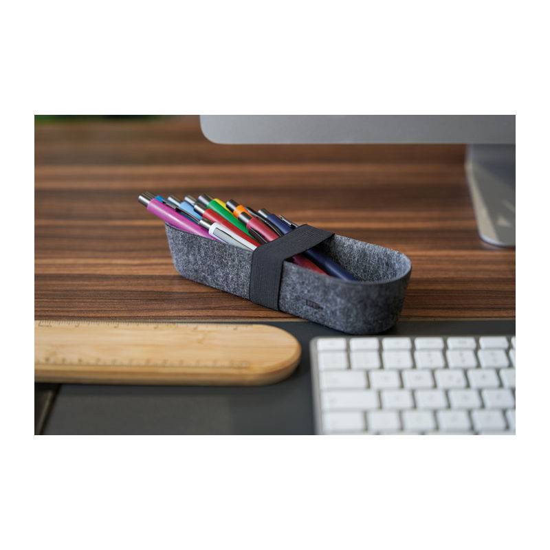 Pouzdro na psací potřeby, šedá - hnědá Pouzdro na psací potřeby, šedá - hnědá