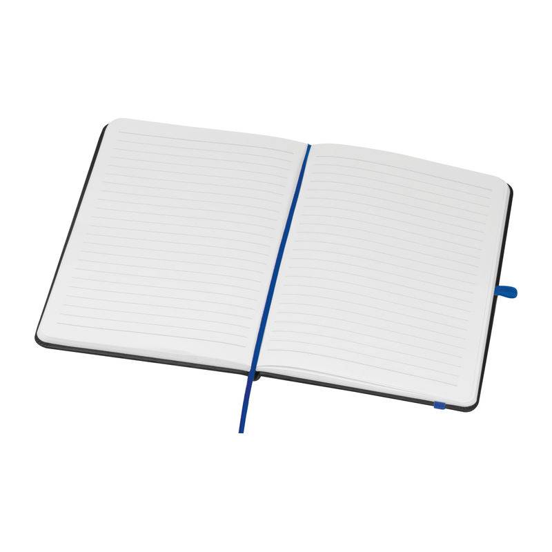 Poznámkový blok A5 s barevným gravírem, modrá Poznámkový blok A5 s barevným gravírem, modrá