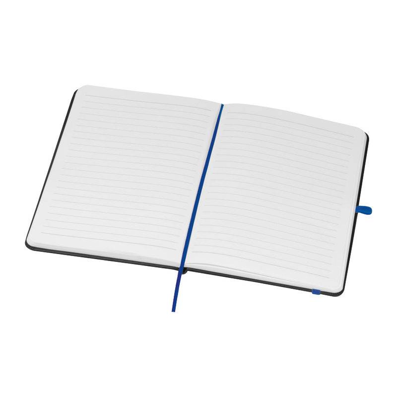 Poznámkový blok A5 s barevným gravírem, modrá Poznámkový blok A5 s barevným gravírem, modrá