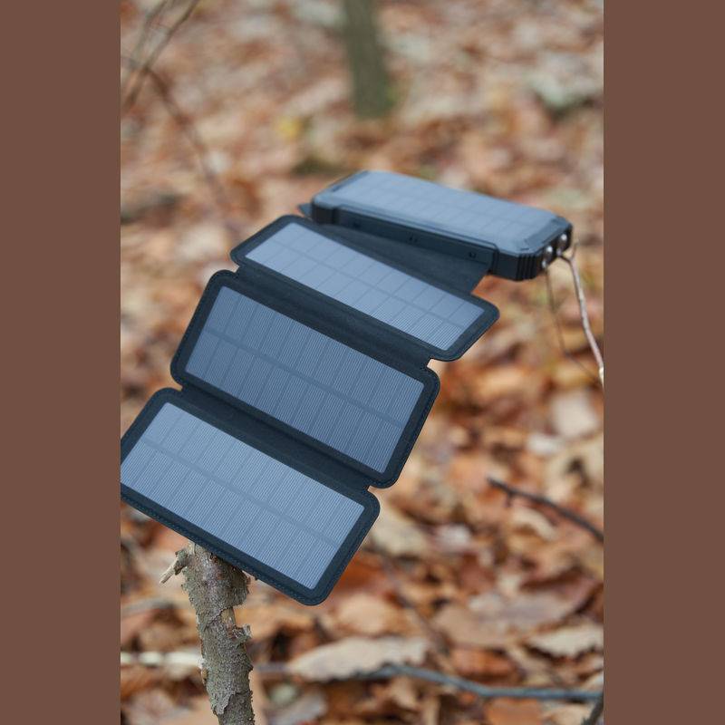 Solární powerbanka 20 000 mAh, černá Solární powerbanka 20 000 mAh, černá