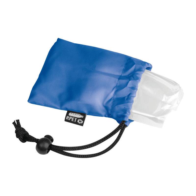 Pončo do deště vyrobené z RPET, modrá Pončo do deště vyrobené z RPET, modrá