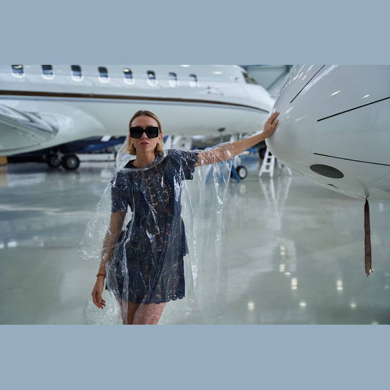 Pončo do deště vyrobené z RPET, modrá Pončo do deště vyrobené z RPET, modrá