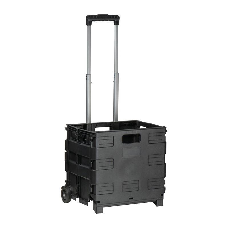 Skládací nákupní vozík, černá 32 L Skládací nákupní vozík, černá 32 L