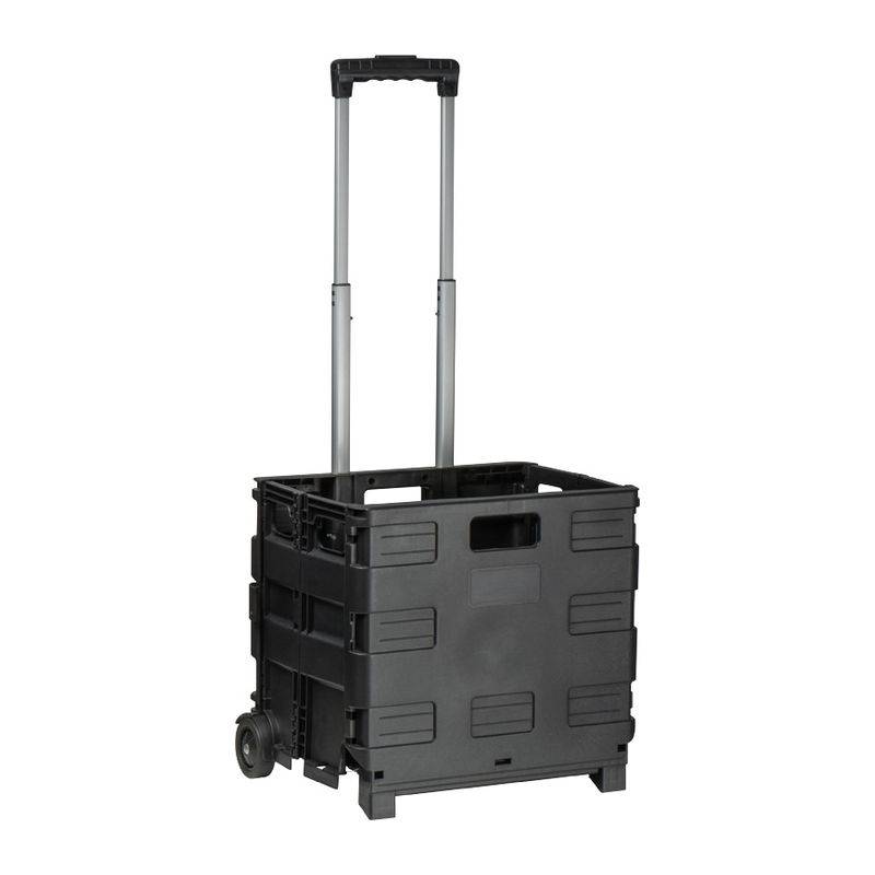 Skládací nákupní vozík, černá 32 L Skládací nákupní vozík, černá 32 L