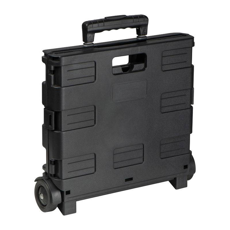 Skládací nákupní vozík, černá 32 L Skládací nákupní vozík, černá 32 L