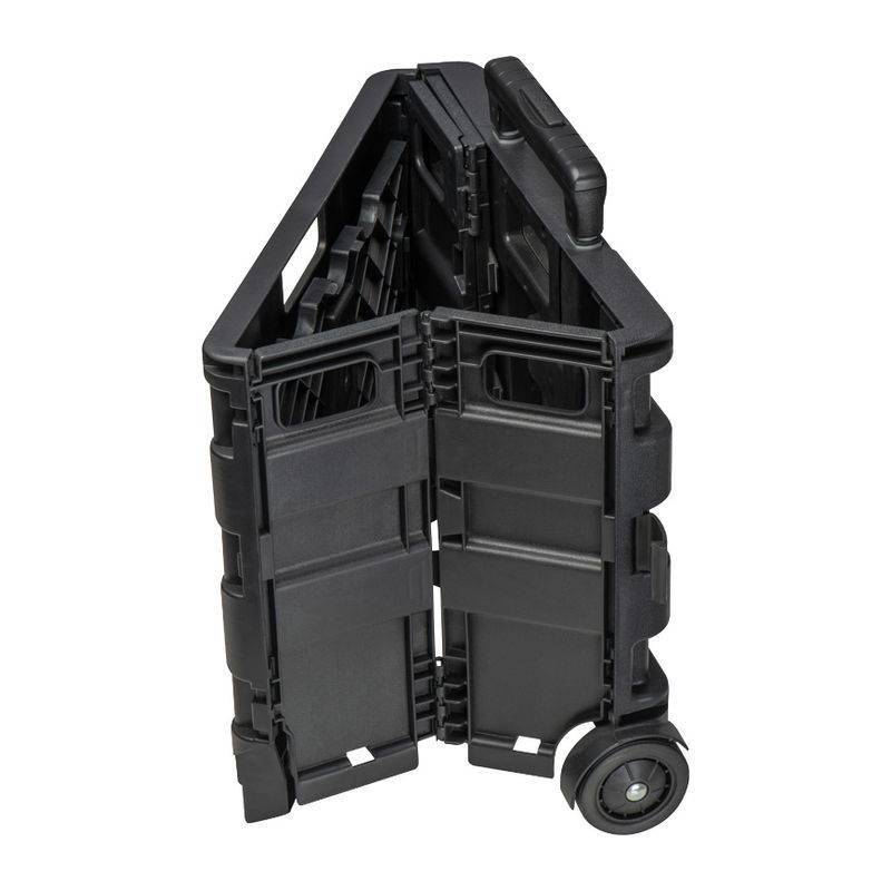 Skládací nákupní vozík, černá 32 L Skládací nákupní vozík, černá 32 L