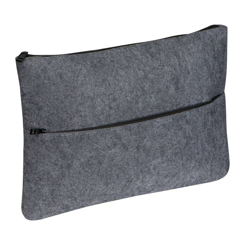 Kapsa na dokumenty z R-PET, šedá stříbrná Kapsa na dokumenty z R-PET, šedá stříbrná