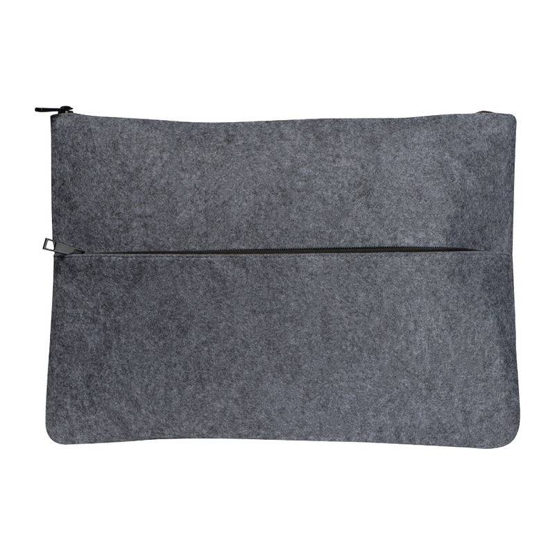 Kapsa na dokumenty z R-PET, šedá stříbrná Kapsa na dokumenty z R-PET, šedá stříbrná