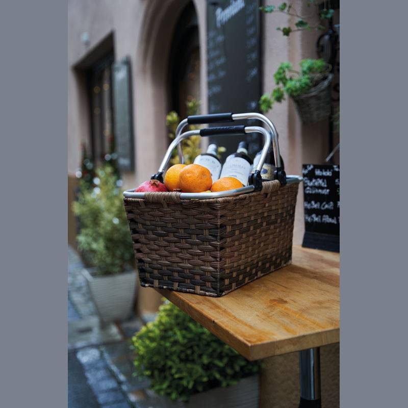 Ratanový nákupný košík, hnedá Ratanový nákupný košík, hnedá