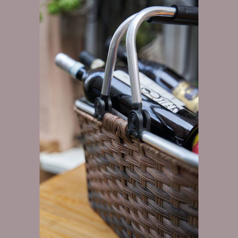 Ratanový nákupný košík, hnedá Ratanový nákupný košík, hnedá