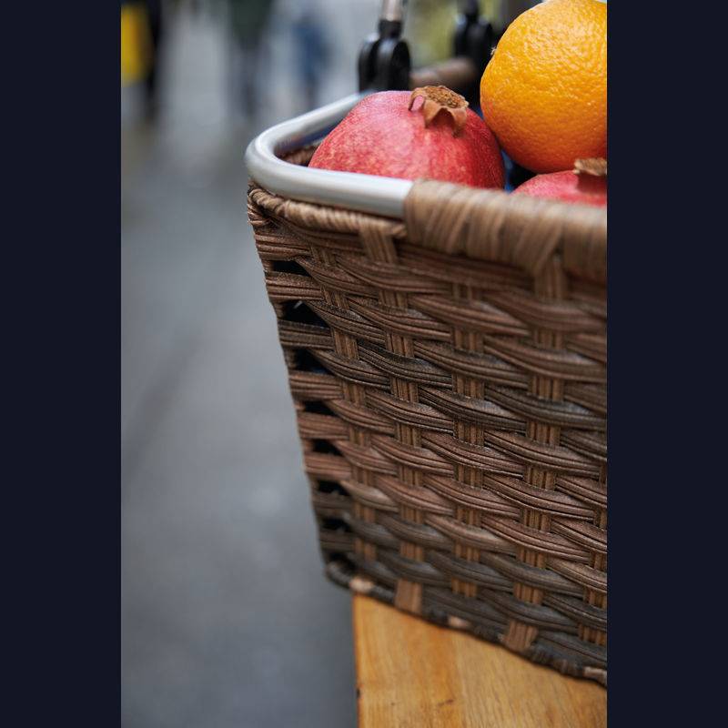 Ratanový nákupný košík, hnedá Ratanový nákupný košík, hnedá