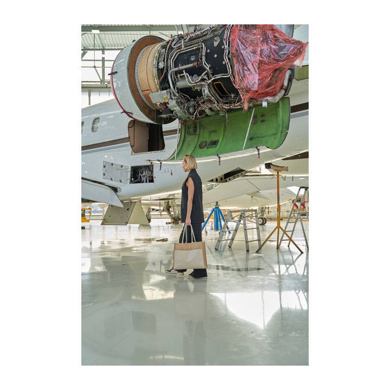 Jutová taška s přední kapsou, hnědá béžová Jutová taška s přední kapsou, hnědá béžová