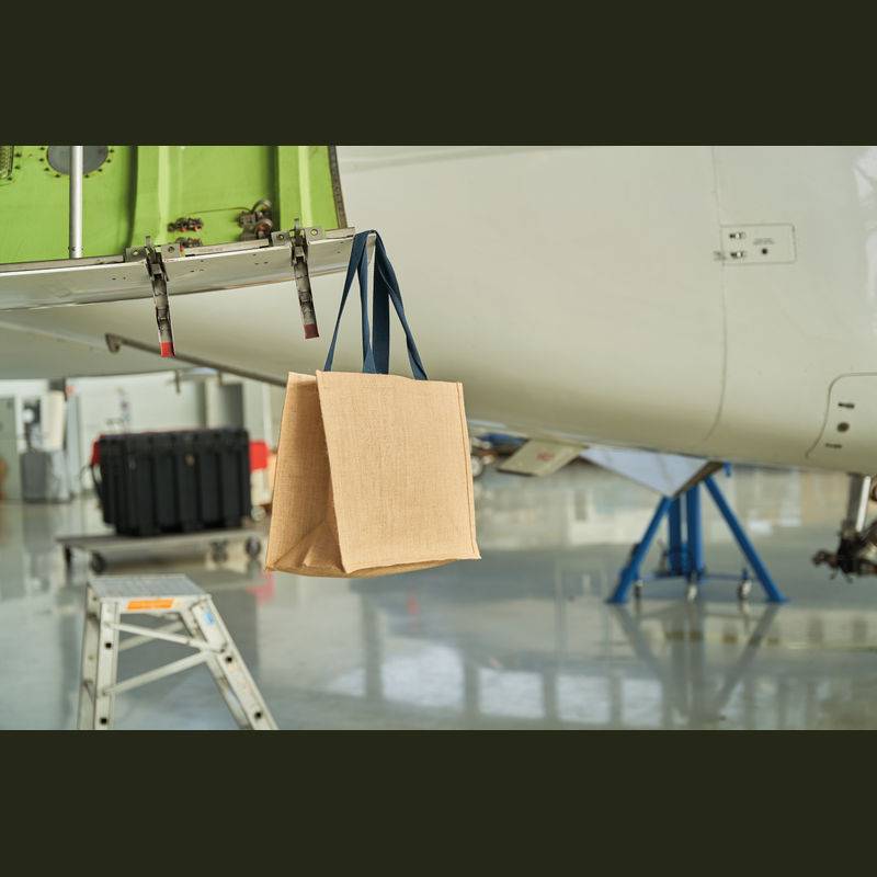 Jutová taška, modrá dark - hnědá Jutová taška, modrá dark - hnědá