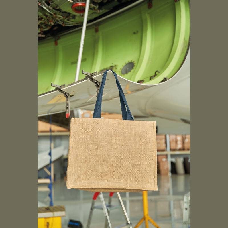 Jutová taška, modrá dark - hnědá Jutová taška, modrá dark - hnědá