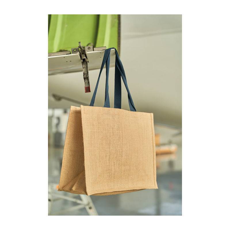 Jutová taška, modrá dark - hnědá Jutová taška, modrá dark - hnědá