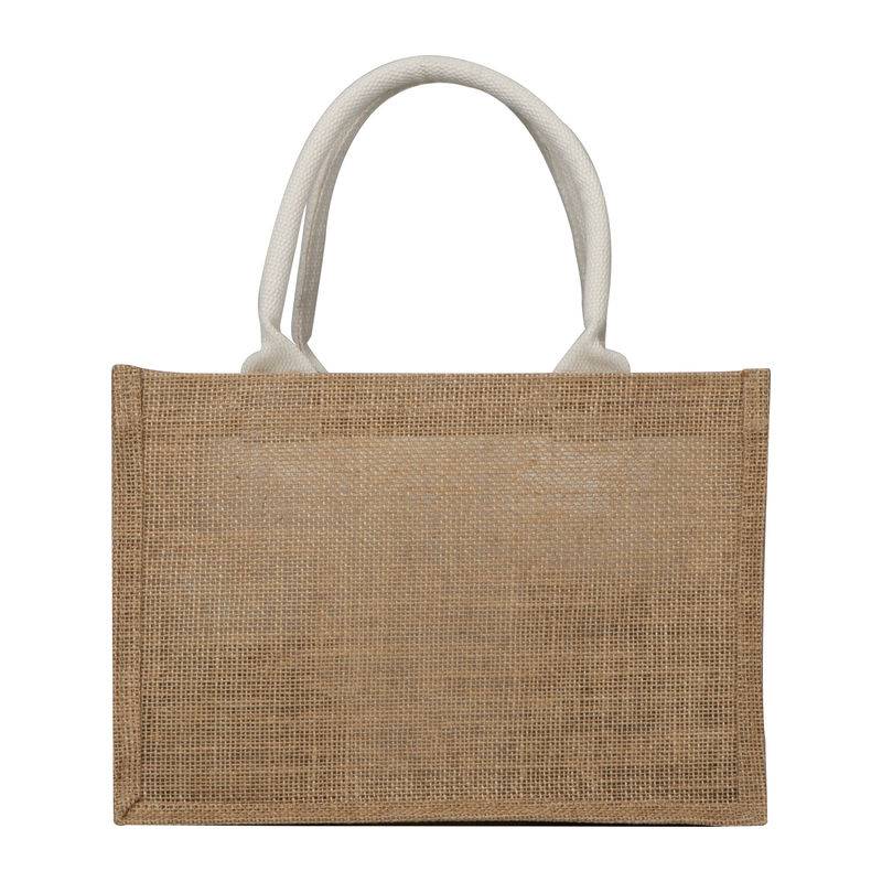 Bavlněná taška z juty, hnědá béžová Bavlněná taška z juty, hnědá béžová