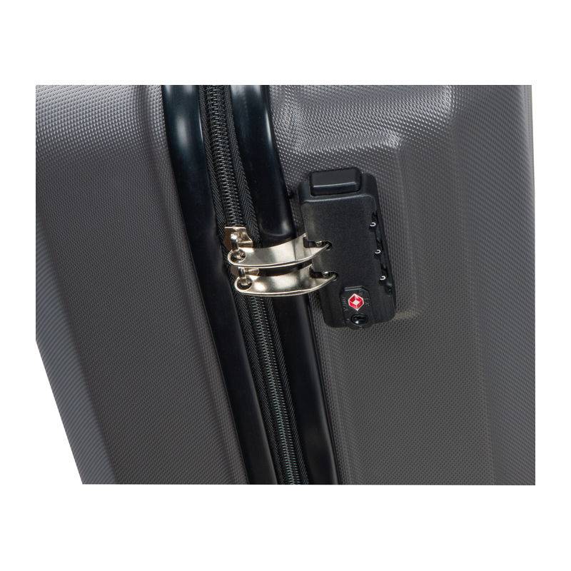 Sada kufříků, 3dílná, šedá stříbrná Sada kufříků, 3dílná, šedá stříbrná