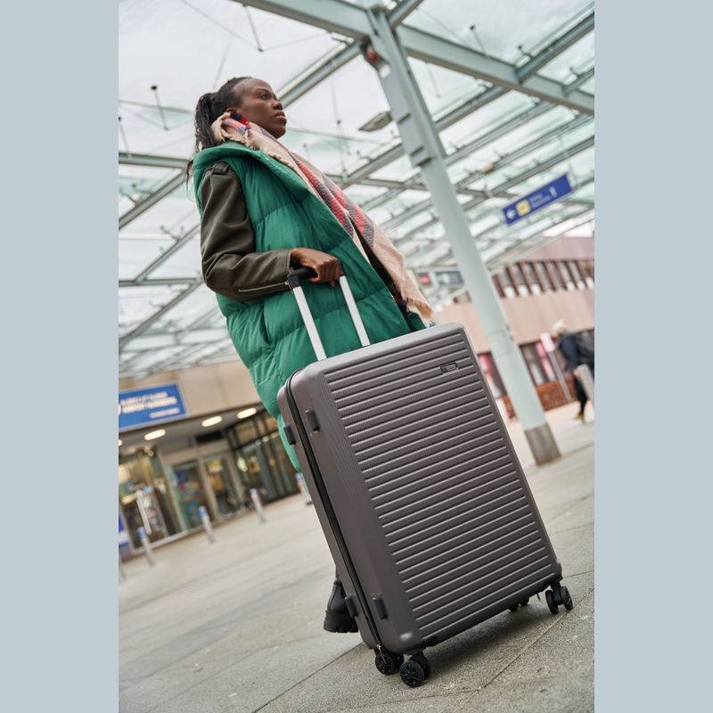 Sada kufříků, 3dílná, šedá stříbrná Sada kufříků, 3dílná, šedá stříbrná