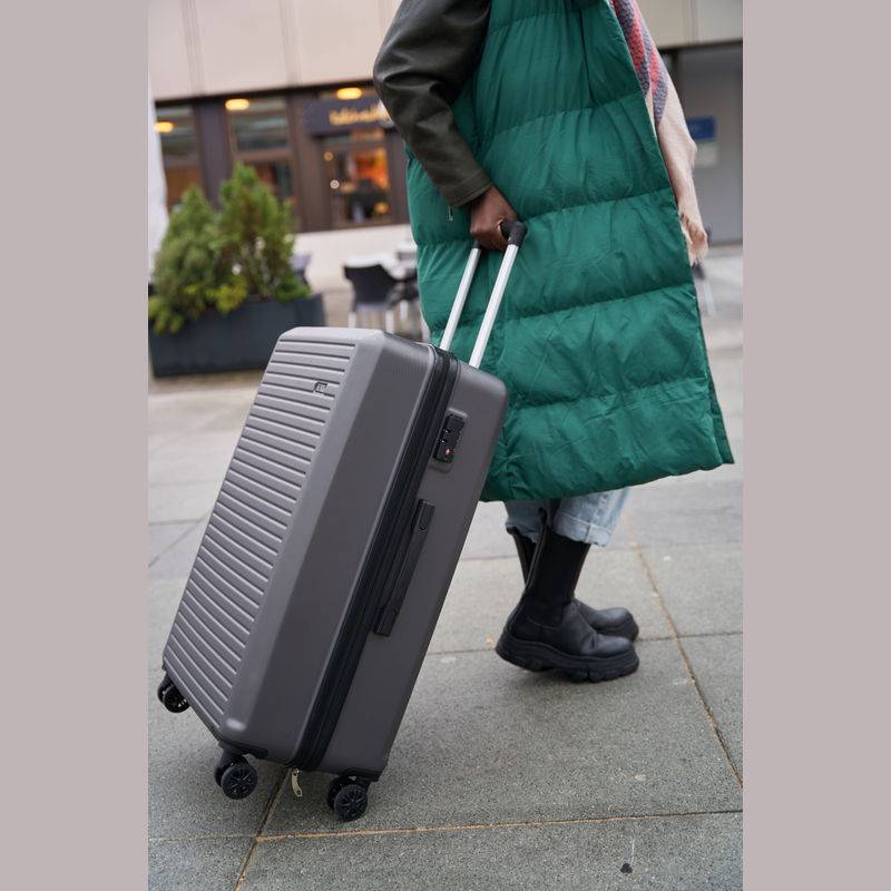 Sada kufříků, 3dílná, šedá stříbrná Sada kufříků, 3dílná, šedá stříbrná