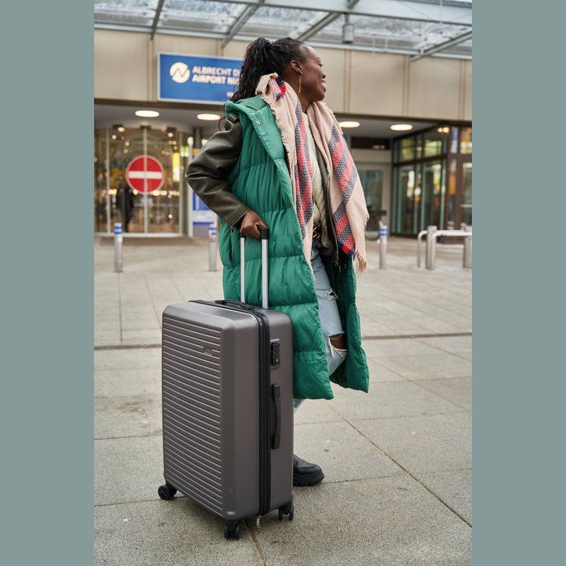 Sada kufříků, 3dílná, šedá stříbrná Sada kufříků, 3dílná, šedá stříbrná