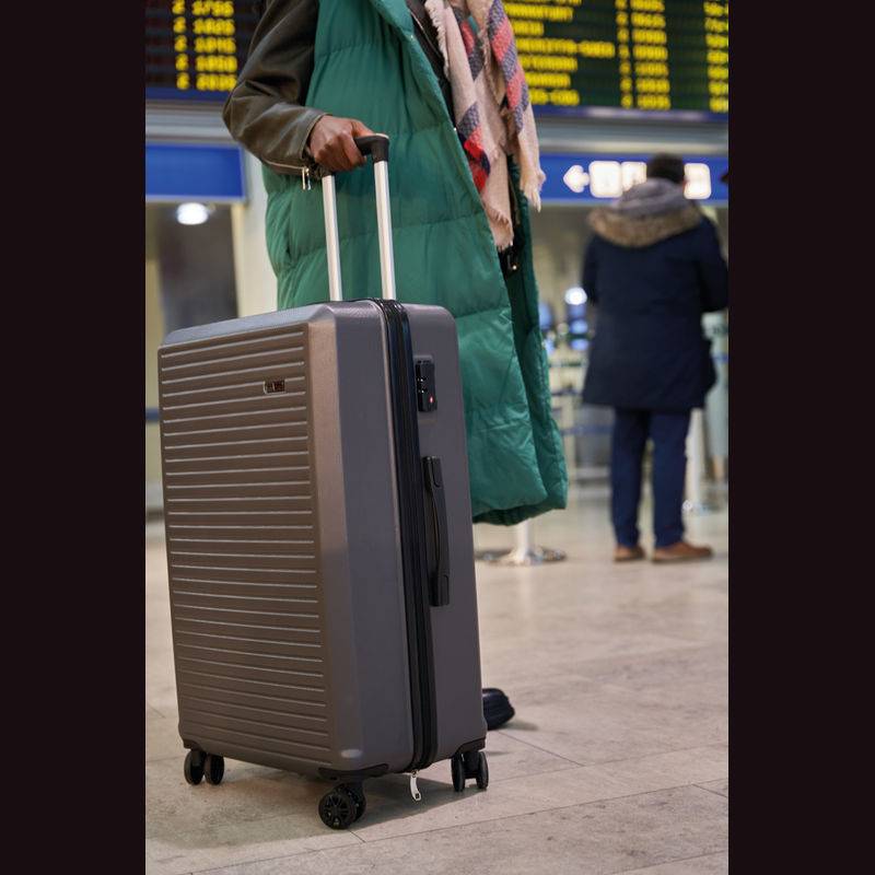 Sada kufříků, 3dílná, šedá stříbrná Sada kufříků, 3dílná, šedá stříbrná