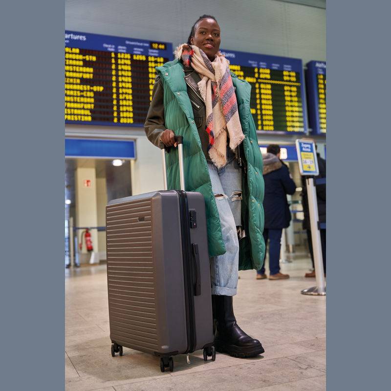 Sada kufříků, 3dílná, šedá stříbrná Sada kufříků, 3dílná, šedá stříbrná