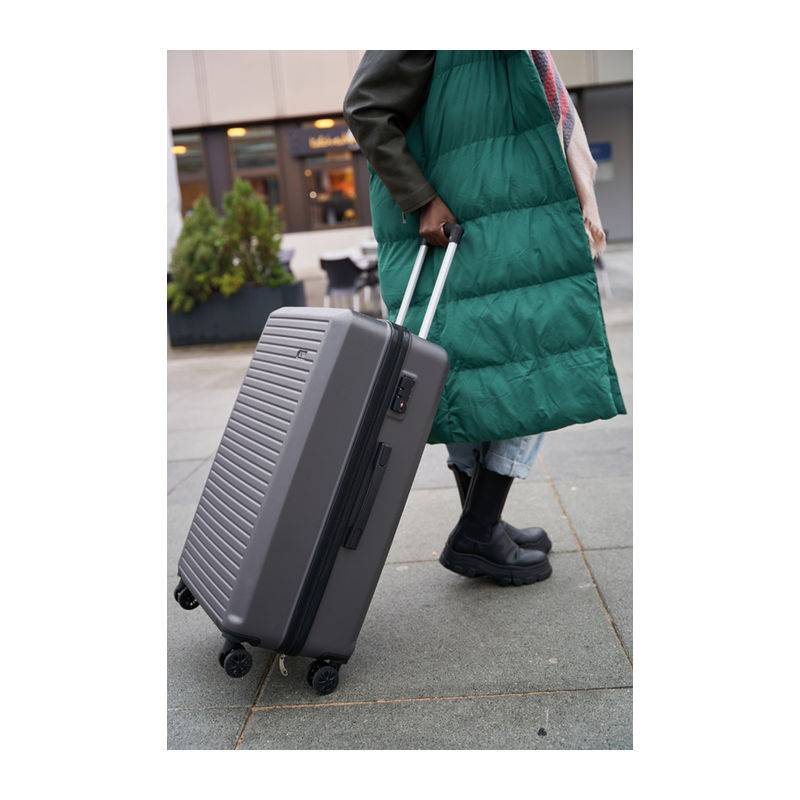 Sada kufříků, 3dílná, šedá stříbrná Sada kufříků, 3dílná, šedá stříbrná