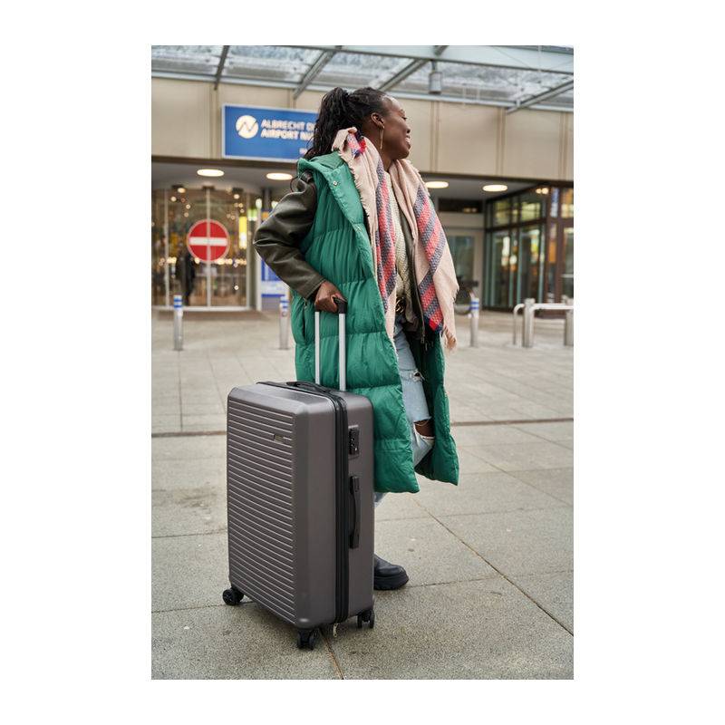 Sada kufříků, 3dílná, šedá stříbrná Sada kufříků, 3dílná, šedá stříbrná