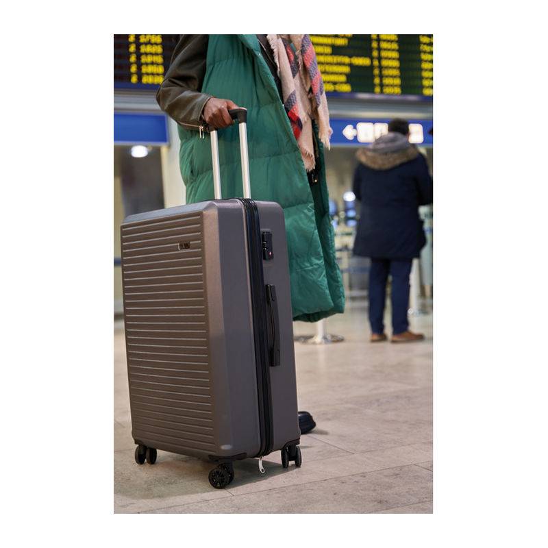 Sada kufříků, 3dílná, šedá stříbrná Sada kufříků, 3dílná, šedá stříbrná