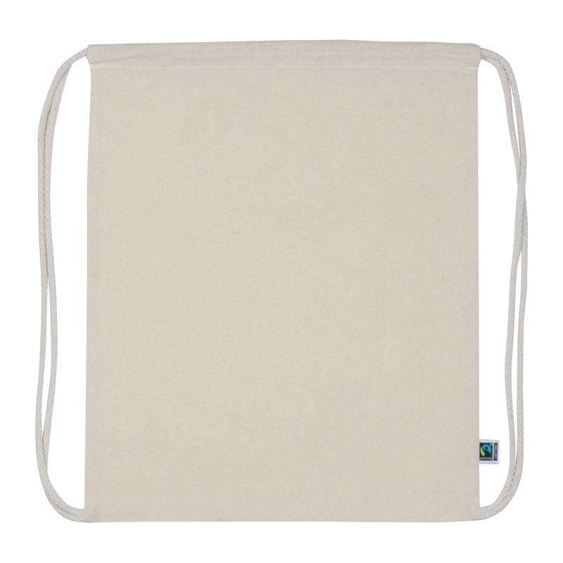 Bavlněný sportovní sáček Fairtrade, hnědá béžová Bavlněný sportovní sáček Fairtrade, hnědá béžová