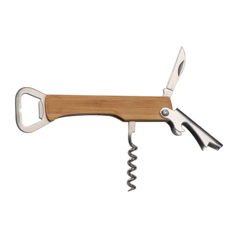 Vývrtka s otváračom na fľaše, hnedá béžová Vývrtka s otváračom na fľaše, hnedá béžová