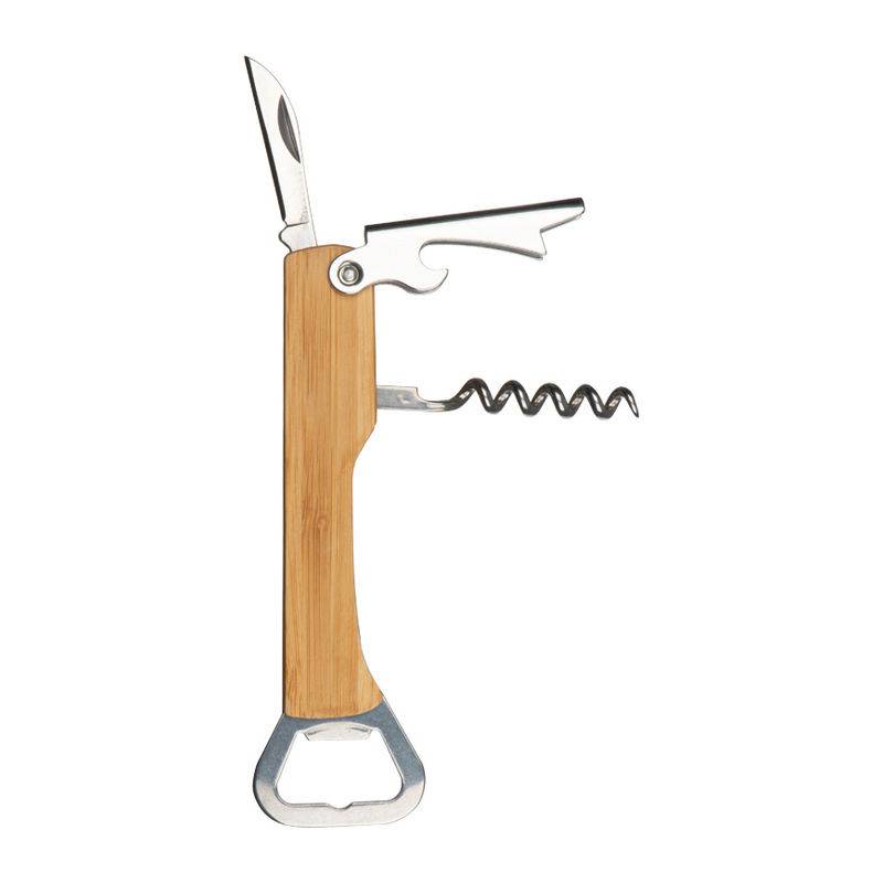 Vývrtka s otváračom na fľaše, hnedá béžová Vývrtka s otváračom na fľaše, hnedá béžová