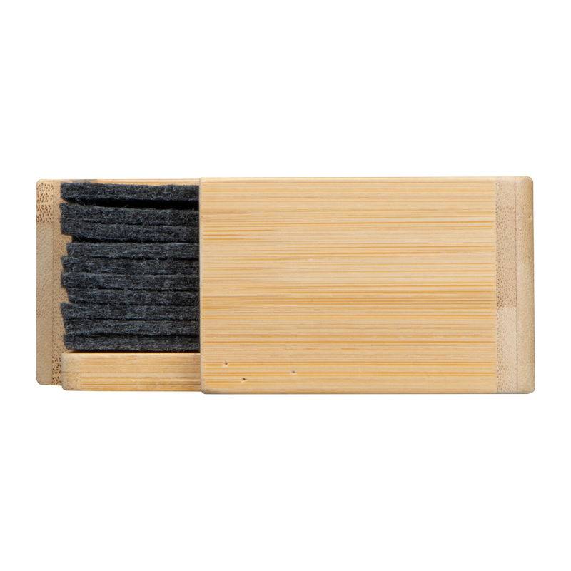 15 plstených podložiek v bambusovom stojane, sivá - hnedá 15 plstených podložiek v bambusovom stojane, sivá - hnedá