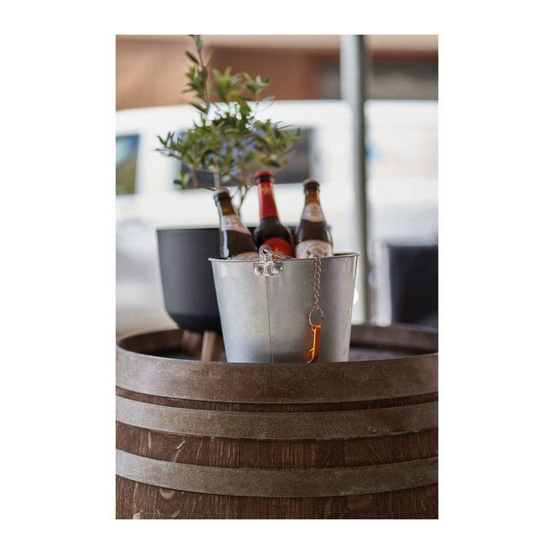 Zinkový kbelík s otvírákem na láhve, šedá 6000ml Zinkový kbelík s otvírákem na láhve, šedá 6000ml