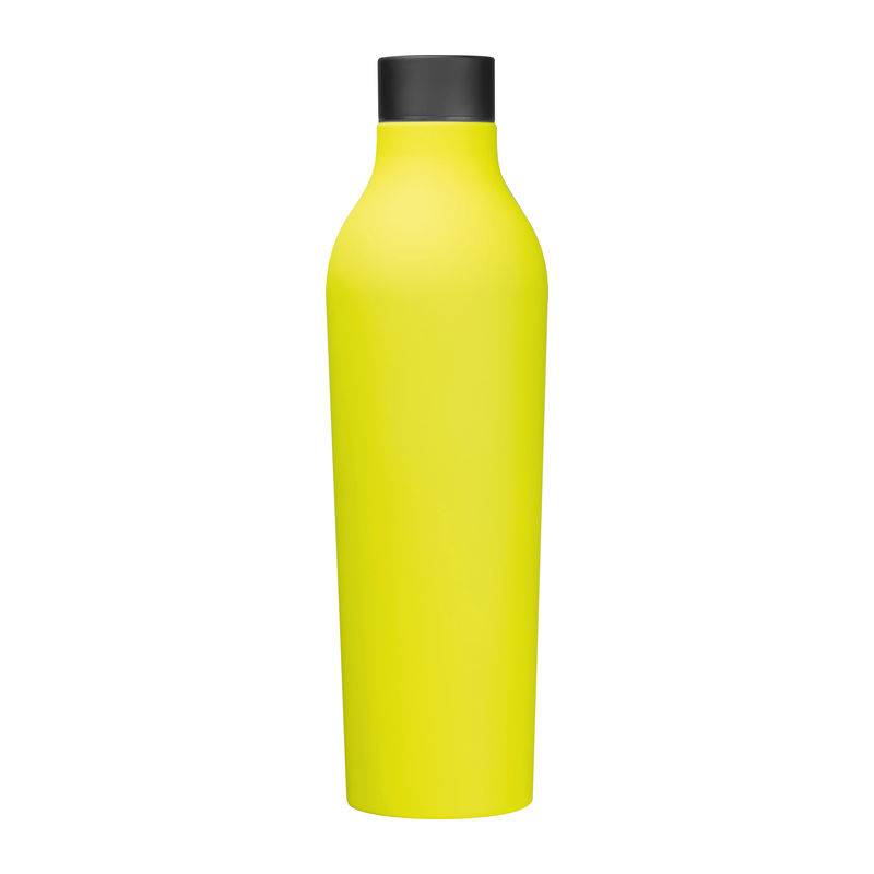 Pogumovaná fľaša na pitie, 500 ml, žltá Pogumovaná fľaša na pitie, 500 ml, žltá
