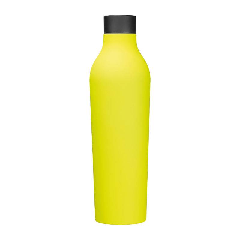 Pogumovaná fľaša na pitie, 500 ml, žltá Pogumovaná fľaša na pitie, 500 ml, žltá
