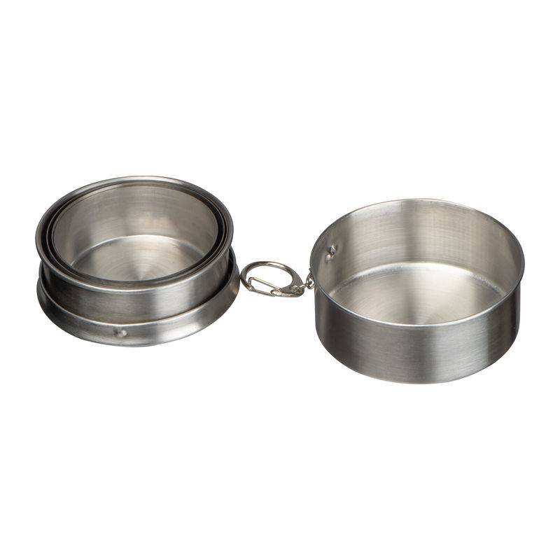 Skládací sklenice na pití z nerezavějící oceli, šedá 250ml Skládací sklenice na pití z nerezavějící oceli, šedá 250ml