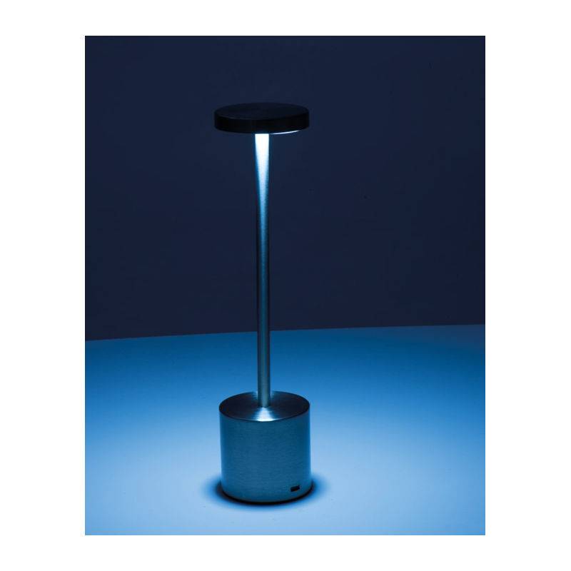 Nerezová lítiová stolová lampa, sivá Nerezová lítiová stolová lampa, sivá