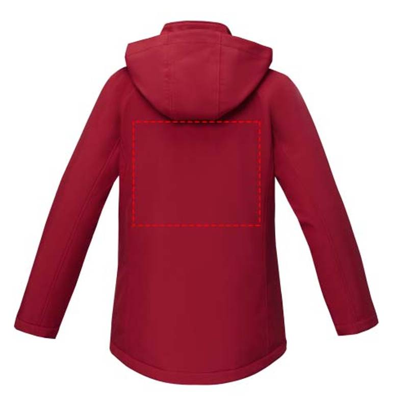 Dámska polstrovaná softshellová bunda Notus, červená, XS Dámska polstrovaná softshellová bunda Notus, červená, XS