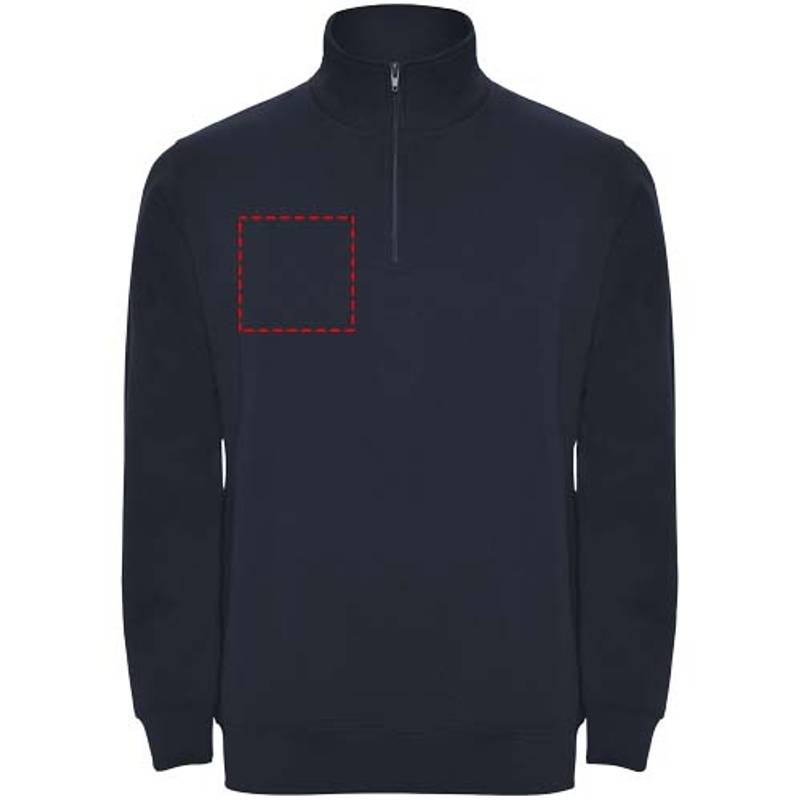 Aneto mikina so štvrťkovým zipsom, modrá námornícka, S Aneto mikina so štvrťkovým zipsom, modrá námornícka, S