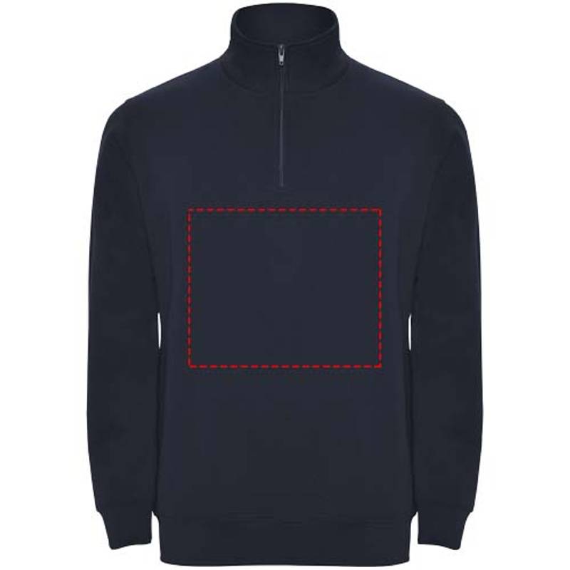 Aneto mikina so štvrťkovým zipsom, modrá námornícka, S Aneto mikina so štvrťkovým zipsom, modrá námornícka, S