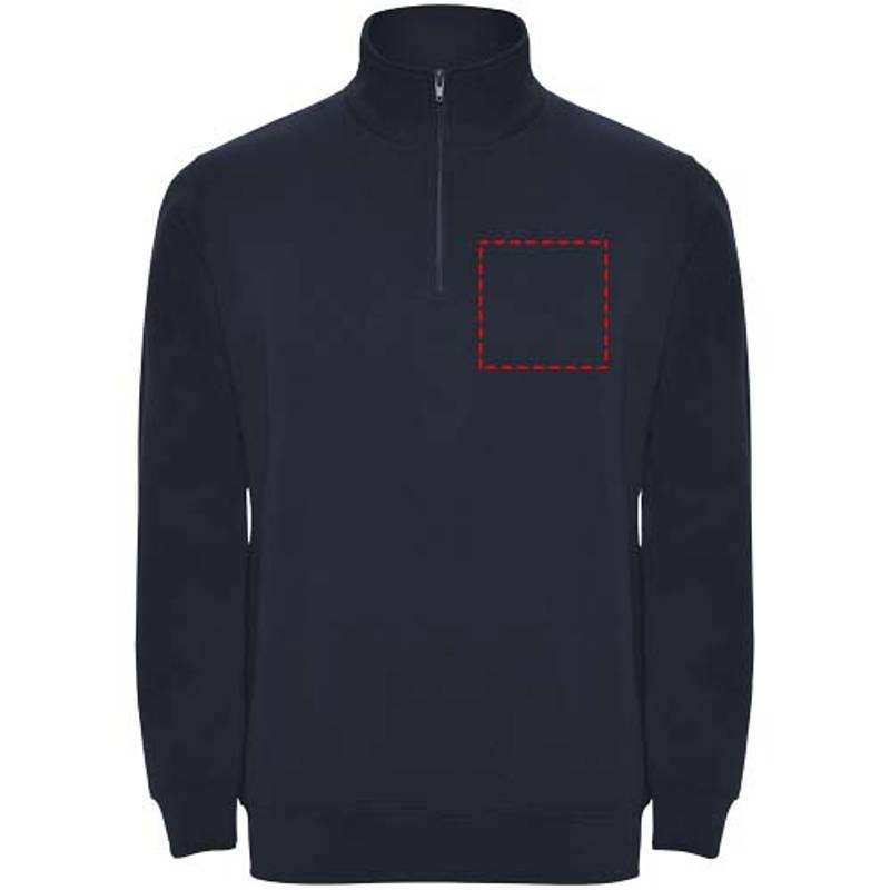 Aneto mikina so štvrťkovým zipsom, modrá námornícka, S Aneto mikina so štvrťkovým zipsom, modrá námornícka, S