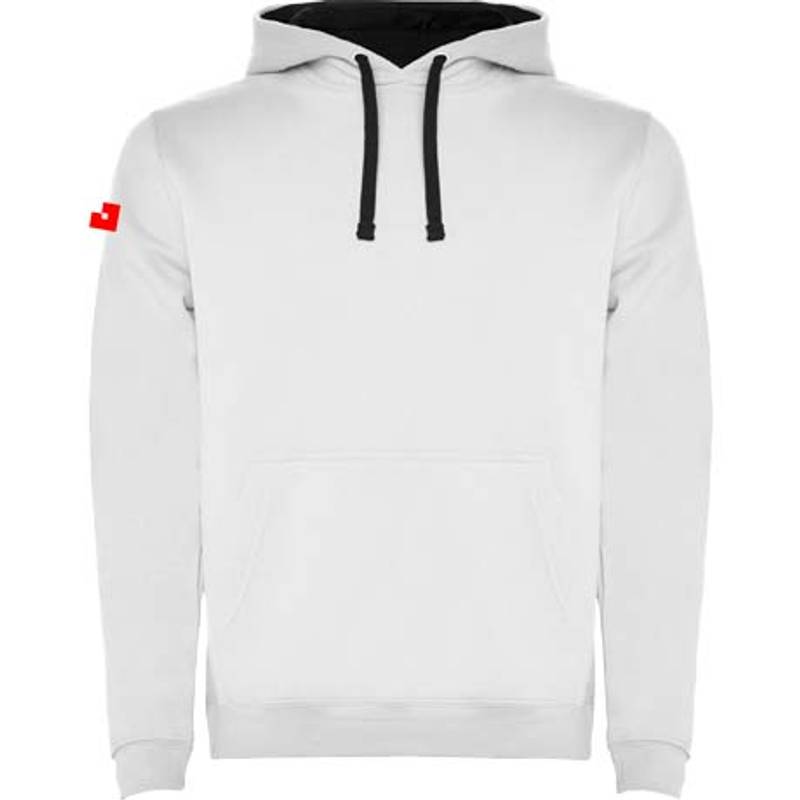 Urban detská mikina s kapucňou, biela - modrá Navy, 3/4 Urban detská mikina s kapucňou, biela - modrá Navy, 3/4