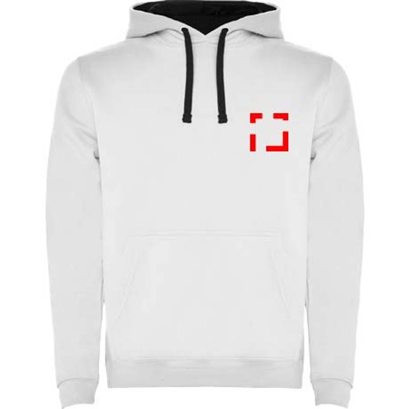 Urban detská mikina s kapucňou, biela - modrá Navy, 3/4 Urban detská mikina s kapucňou, biela - modrá Navy, 3/4