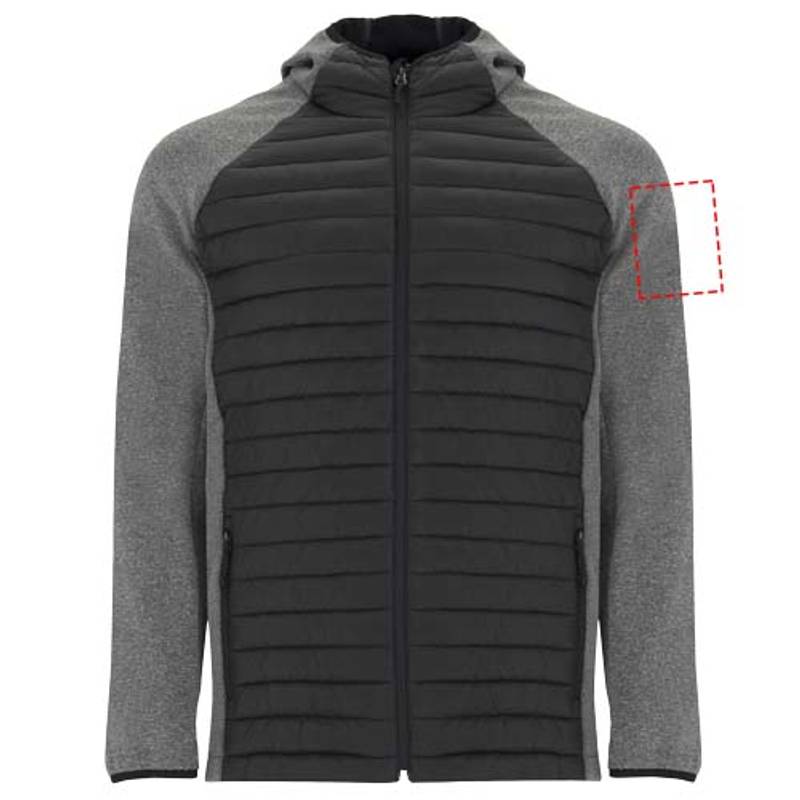 Minsk unisex hybridná zateplená bunda, černá - černá heather, S Minsk unisex hybridná zateplená bunda, černá - černá heather, S