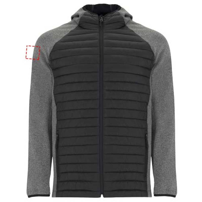 Minsk unisex hybridná zateplená bunda, černá - černá heather, S Minsk unisex hybridná zateplená bunda, černá - černá heather, S