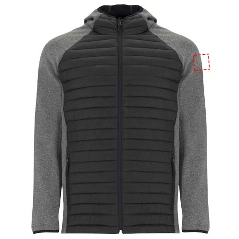 Minsk unisex hybridná zateplená bunda, černá - černá heather, S Minsk unisex hybridná zateplená bunda, černá - černá heather, S