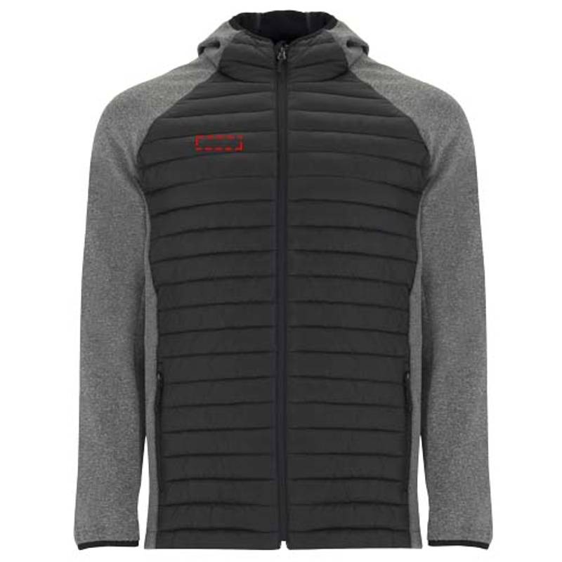 Minsk unisex hybridná zateplená bunda, černá - černá heather, S Minsk unisex hybridná zateplená bunda, černá - černá heather, S