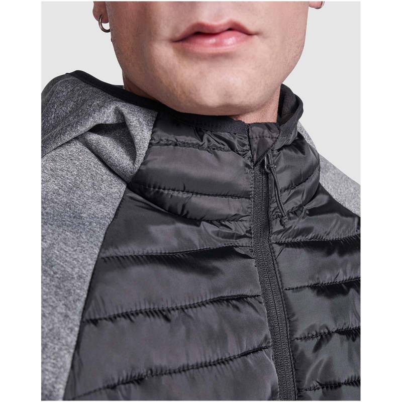 Minsk unisex hybridná zateplená bunda, černá - černá heather, S Minsk unisex hybridná zateplená bunda, černá - černá heather, S