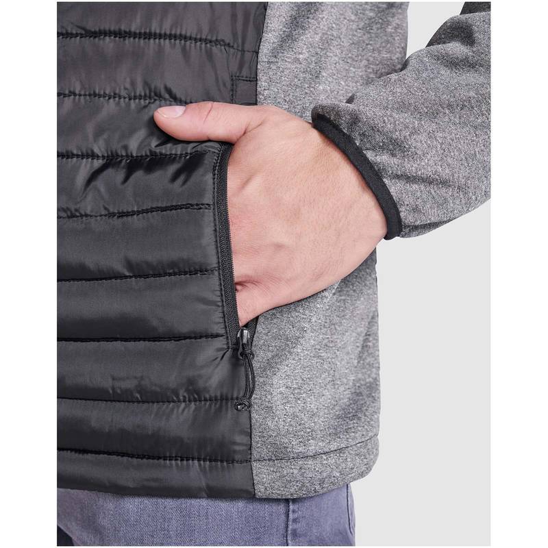 Minsk unisex hybridná zateplená bunda, černá - černá heather, S Minsk unisex hybridná zateplená bunda, černá - černá heather, S